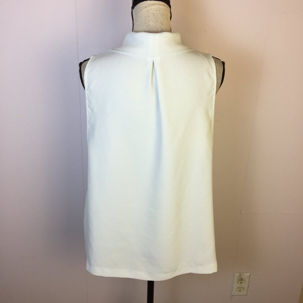 Vince Camuto Blouse Top Size L Womans Light Blue Sleeveless Cowl Neck Chiffon - Picture 3 of 12